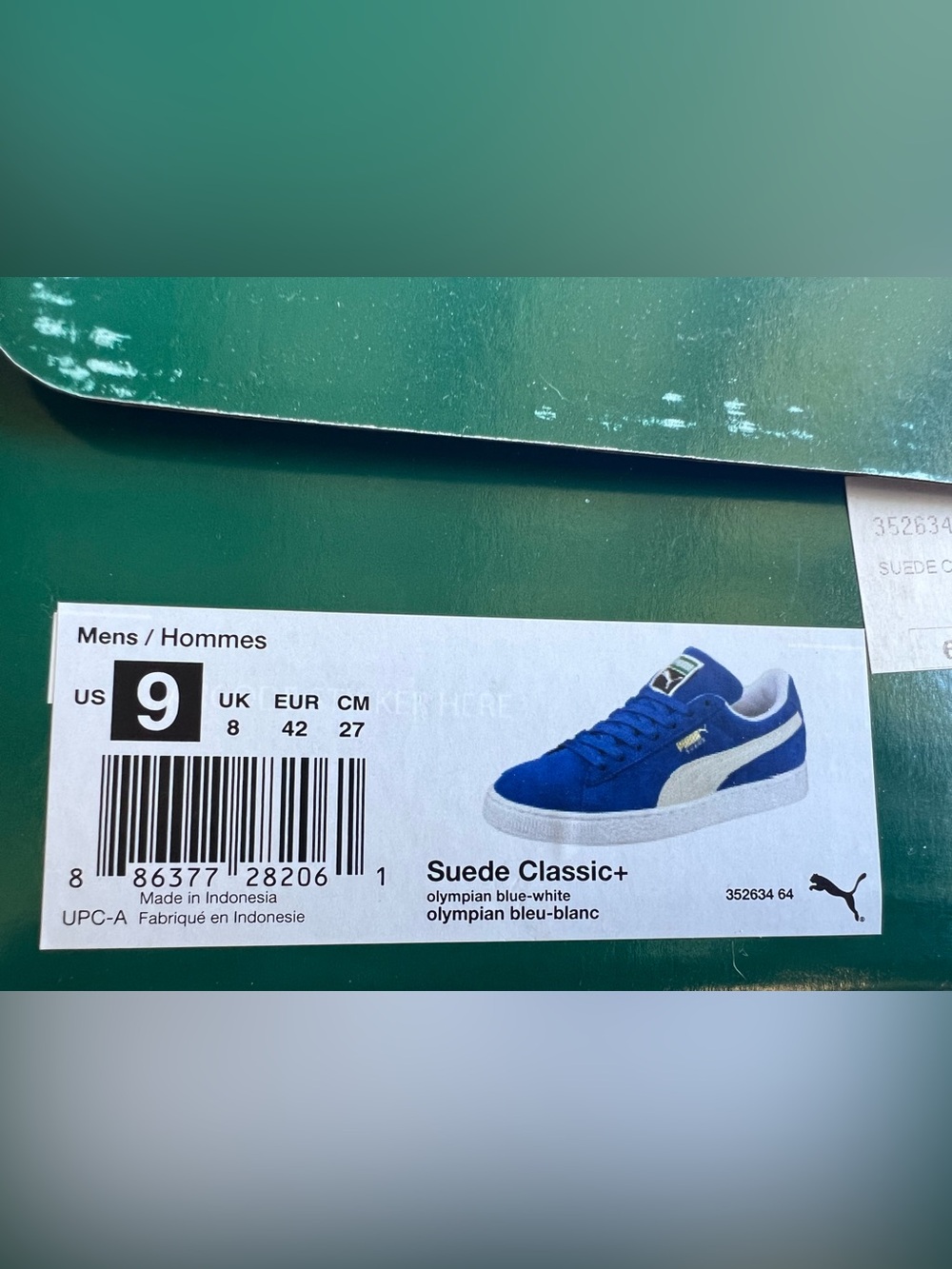 Puma Olympian Blue Suede Classic Sneakers Mens Size 9 - Picture 10 of 10